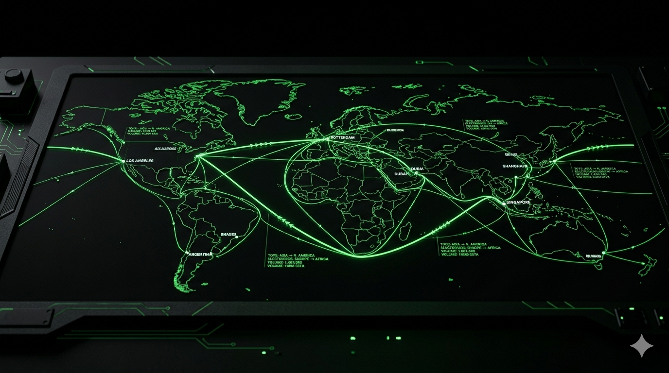 Global export map from Indonesia